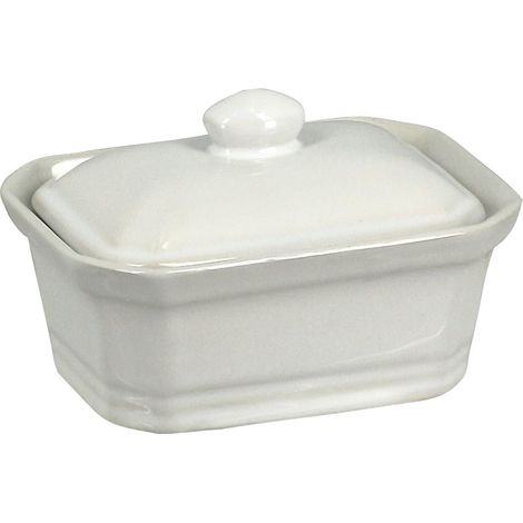 Terrine avec couvercle - Grès blanc - 200g