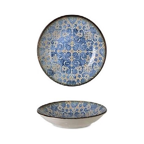Plato hondo Valencia bluet 20 cm en porcelana