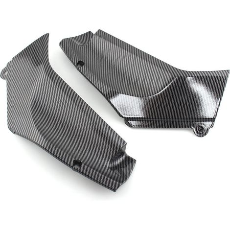 Compatible avec la Yamaha YZF R1 (1998-2001), cache d'aération avant texturé en fibre de carbone, coque de panneau latéral avant (1/5)