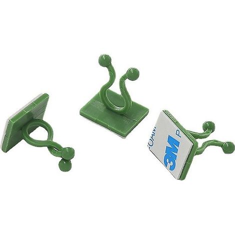 100 grüne, selbstklebende Stützclips für Kletterpflanzen (1/4)