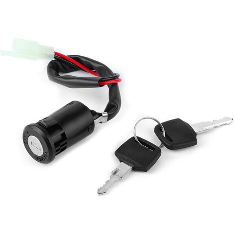Clé de commutateur d'allumage électromobile 2 fils accessoires de Moto universels adaptés pour Suzuki Scooter ATV (1/5)