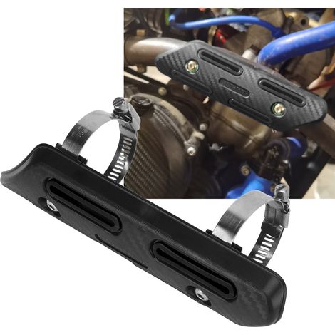 Accessoires moto : Pare-chaleur pour pot d'échappement, pot d'échappement 4 temps, universel, noir. (1/5)