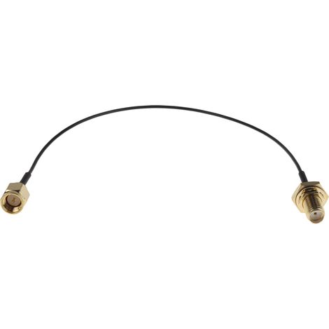Câble coaxial RS PRO, Avec connecteur SMA à contact femelle Noir, 200mm ( Prix pour 1 ) (1/2)