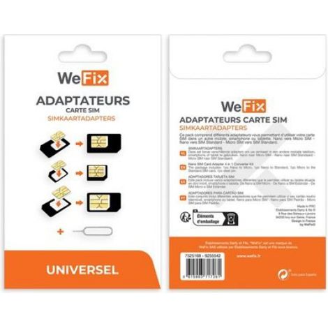 Adaptateur Carte Sim - Universel Micro Sim vers Nano Sim - Pour Smartphones Tous Modèles - 1 Pièce (1/3)