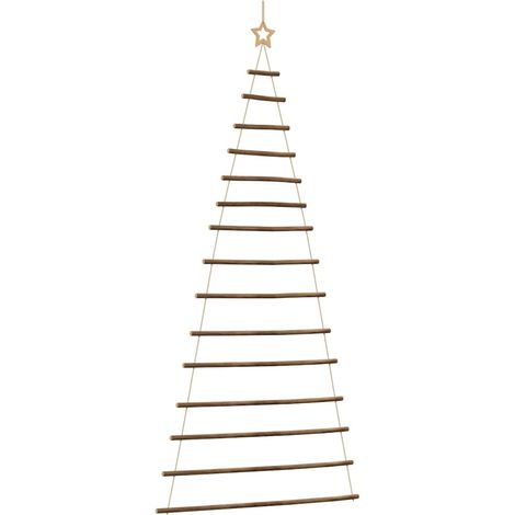Albero di Natale  Albero natalizio  Albero festivo sospeso con stella superiore 100x210 cm Ramo naturale (1/5)