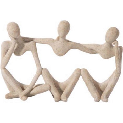 Sculpture miniature abstraite nordique en or, statue, maison B-- (1/5)