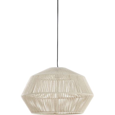 Light & Living - hängeleuchte - Deya - beige - jute - drahtlampe
