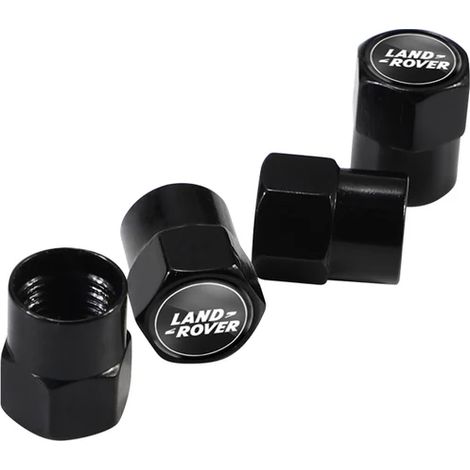 (B noir) 4 bouchons de valve de pneu en métal neufs, accessoires de décoration compatibles avec Discovery Defender, Range Rover Evoque SV et SVR (1/5)