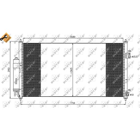 Condenseur, climatisation NRF 35550 NISSAN 921008H300 921008H310 921008H311