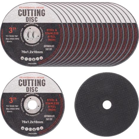 Lot de 18 disques de coupe de 76 mm, disques de meuleuse d'angle pour métal, disques de meuleuse, disques de coupe pour couper le métal et le bois (1/5)