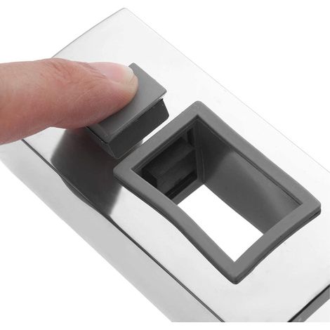 Support coulissant de Pommeau de Douche pour rail-15 x 30mm-rectangulaire, Support de Douche à Main Remplaçable carré, Support de Douchette ABS Chromé pour Salle de Bain (1/3)