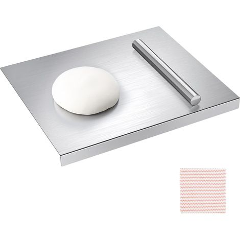 Planche a Decouper Inox,60x50cm Planche à Pétrir Avec lèvre (1/5)
