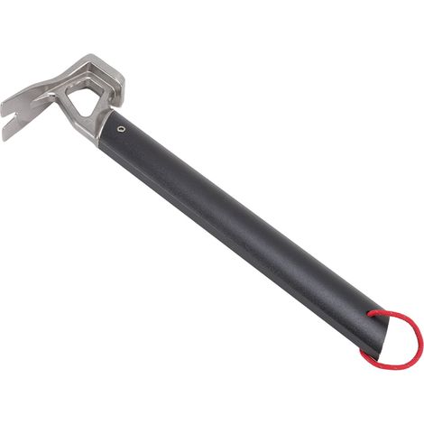 Marteau camping acier inoxydable – tête corne bœuf – manche aluminium – piquet tente – haute résistance – noir