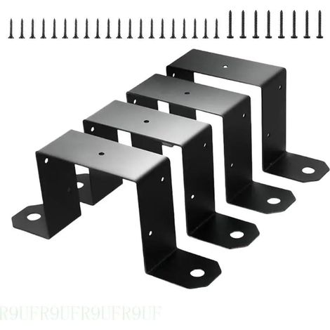 R9UF Lot de 4 supports fixation pour tonnelle poteaux 4x4 pouces (1/5)