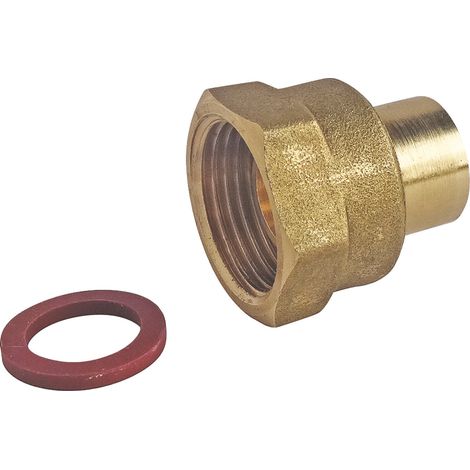 Raccord Gaz 2 pièces à souder pour BUTANE/PROPANE - Cuivre Ø12 - écrou F20/150 (1/4)