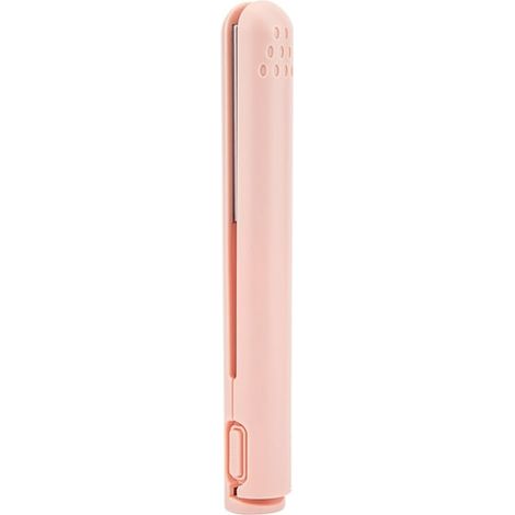 Plancha de pelo portátil, mini plancha 2 en 1 con función de calentamiento y rizado inalámbricos USB. (1/2)