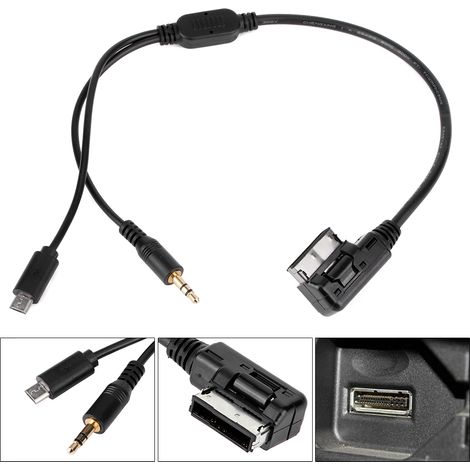 3,5-mm-Anschlusskabel, AUX-Ladekabel, 12 cm (4,7 Zoll), passend für Mercedes-Benz S-, SL- und CLS-Klasse mit AMI/MMI-Schnittstelle (1/5)