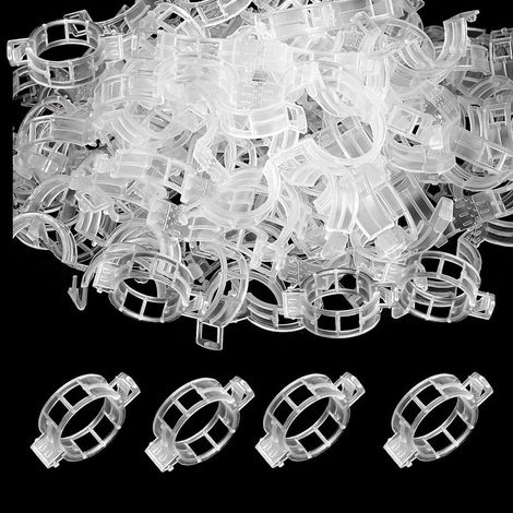 Attache Tomates Clips, 300 Pièce Clip Plante Grimpante Transparent Clips de Support pour Plantes Clips de Vigne en Plastique pour Haricots Légumes, Fleurs, Plantes, Jardinage