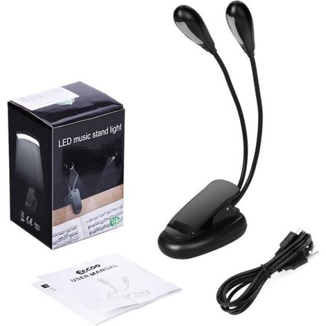 Lampe de lecture rechargeable et oculaire USB à 14 LED, lampe de lecture à pince flexible en B -三组 (1/4)