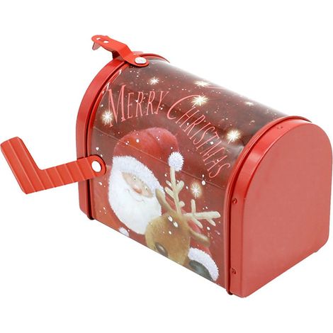 Boîte À Cookies En Forme De Boîte Aux Lettres - Récipient De Stockage Pour Bonbons - Rouge - 14 x 10 x 8,5 cm - 1 Pièce (1/5)
