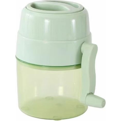 Trituradora de hielo manual con mecanismo y piezas desmontables para facilitar su uso, perfecta para preparar postres fríos caseros y bebidas heladas. Máquina para hacer cubitos de hielo. (1/5)