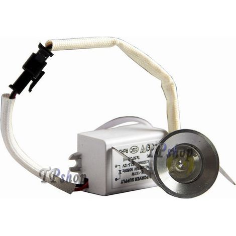 Faretto led incasso circolare 1 led 1w minispot luce fredda punto luce + drive