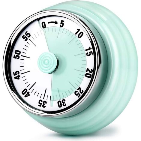 Temporizador mecánico de cocina, XU, 60 minutos, magnético, sin pilas, alarma de 72 dB - KZQ (1/4)