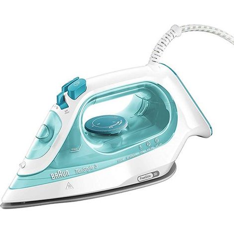 Braun SI 3041 GR Bügeleisen a Dampf Keramiksohle de Keramik 2350 W Türkis, White (1/4)