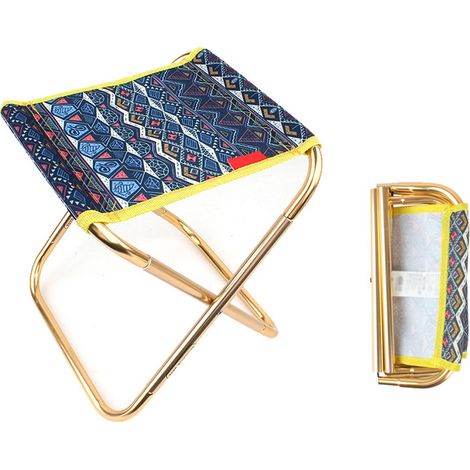 Chaise De Camping Pliable - En Tissu Oxford Et Alliage D'aluminium - Pour Randonnée Jardinage Pêche Plage - 1 Pièce (1/5)