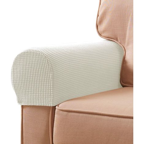 Housse D'accoudoir - Spandex Extensible - Pour Canapé Chaise Fauteuil Inclinable - 46 À 53 Cm - Lot De 2 - Café (1/5)