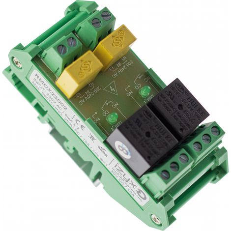 Relais rail DIN 230V AC 2 relais / 2 LEDs Max. 250V AC / 10A - 30V DC / 10A