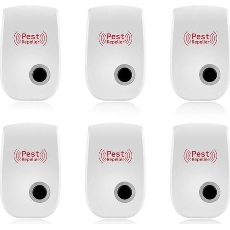Lot de 6 répulsifs à ultrasons,Appareil Ultrason Souris,Répulsif électronique Moustiques Intérieur, Répulsif pour.[Q888] (1/4)