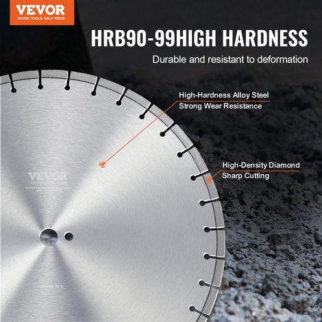 Disque à Tronçonner Diamanté 500 mm, Disque Diamant Humide ou Sèche, Lame de Scie à Béton avec Dents Plates de 12 mm, Diamètre du T… (1/5)