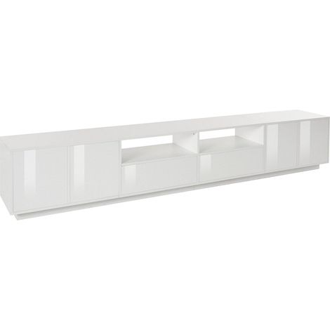 Mobile TV 4 Ante 2 Cassetti 260x41,4x46 cm Bloom Bianco Lucido (1/5)