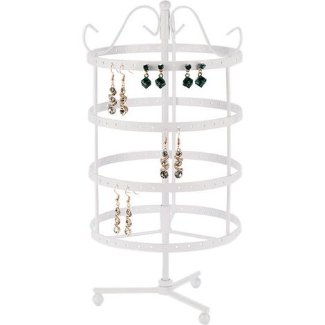 CCYKXA White Jewelry Holder, 4 Tier Earring Holder