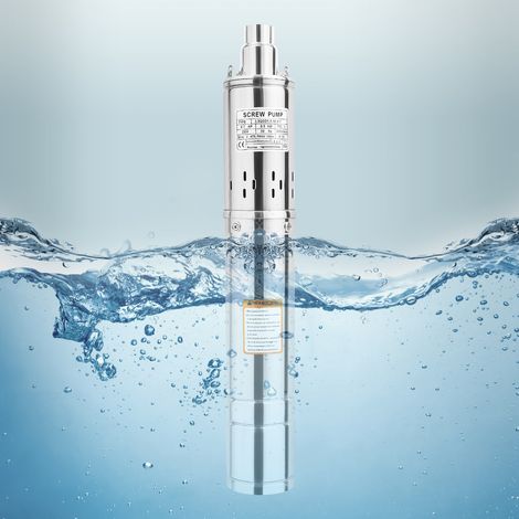 Pompe Immergée pour Puits 2 m³/h 100 m Pompe à Eau pour Puits Profond en Acier Inox, Pompe à Eau Électrique 500 W, Pompe de Puits Submersible Automatique Usage Domestique Agricole Industriel (1/5)
