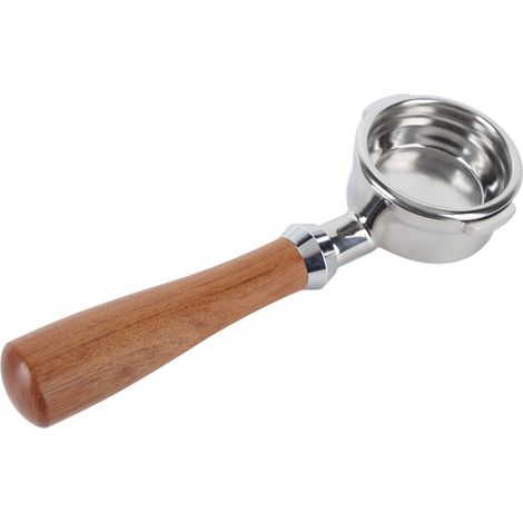 Filtre de café sans fond en acier inoxydable détachable et lavable avec manche en bois ergonomique Type D (1/5)