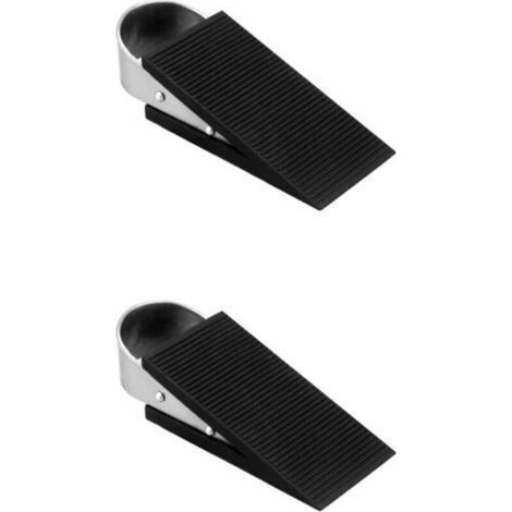 BUNTHAUS CSPARKV Butée de porte butée 2Pc caoutchouc acier inoxydable butée de porte coin bloc bouchon sécurité protecteur maison bureau utilisation chaude