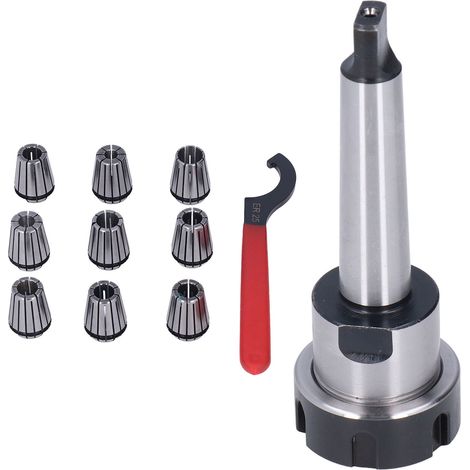 Ensemble d'outils de serrage MTA2-ER25-M10 avec rallonge à ressort ER25 pour fraiseuses et tours CNC (1/5)