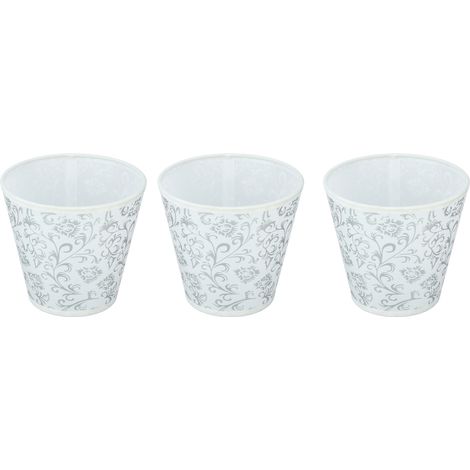 Stofflampenschirm, zum Aufclipsen, modern, für E14-Glühbirne, Kronleuchter und Tischlampe, 3-teilig, silber (1/5)