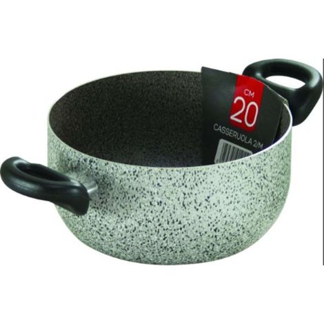 Mamù Casseruola con due manici, antiaderente, alluminio, made in italy, Ø 26 cm