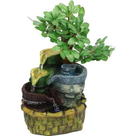 Elegante fontana da interno con pompa di umidificazione dell'aria, 32x19 cm (1/5)
