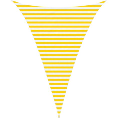 Vela da ombra solare Giallo e Bianco 3 x 4 x 4 m vidaXL