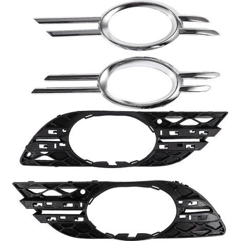 4Pcs Couvre-Joints Phares Anti-Brouillard Pare-Chocs Avant Chromé Gauche Droite (1/5)