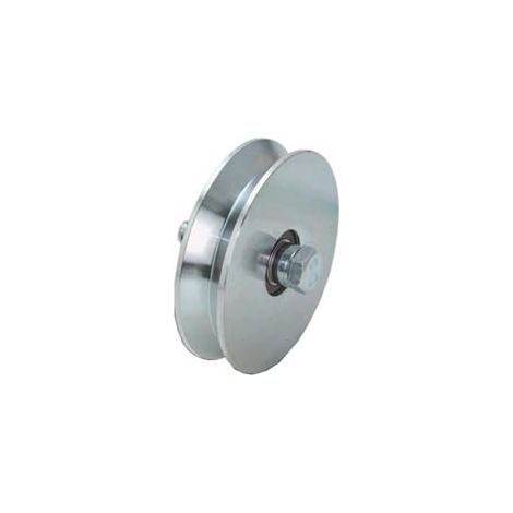 RUOTA CANCELLI GOLA V CON 2 CUSCINETTI A SFERA ART.407- -  EE ¸ mm.140x32 - portata Kg.550 - gola V 92  ° - 2 pezzi COMBI