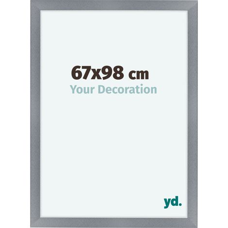 yd. - Cadre photo 67x98 - Aluminium Brosse - MDF - Como (1/5)