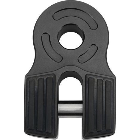 Support de manille de treuil 30 000 lb, goupille de chargement avec protection en caoutchouc, universel pour VTT et camionnette, manille souple, anneau en D noir (1/5)