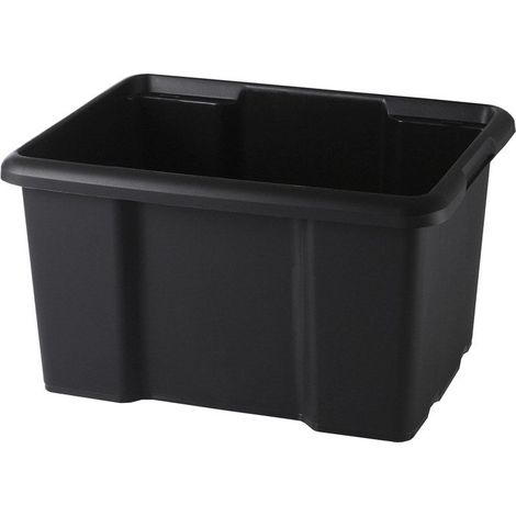 Contenedor de almacenamiento apilable 45 l negro SUNDIS