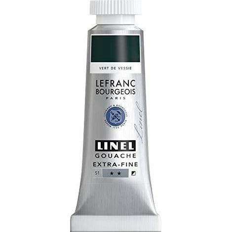 LEFRANC BOURGEOIS LINEL GOUACHE EXTRA-FINE TUBE 14ML VERT DE VESSIE SE (1/2)