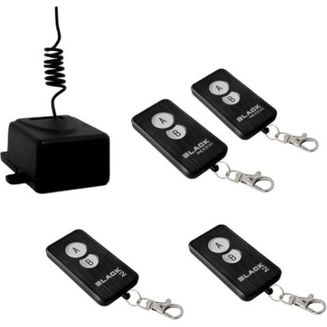 Jolly line black indoor kit ricevitore + 4 radiocomandi universali 2 ch 433.92 mhz per interno - JL2164-4